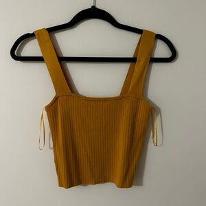 Urban outfitters mustard yellow crop top